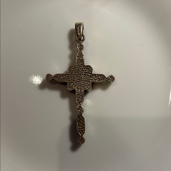 Turquoise and Black Cross Pendant - Picture 3 of 3
